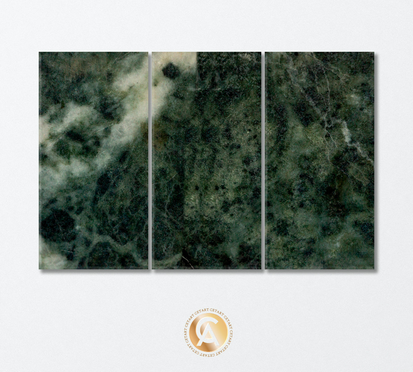 Dark Green Malachite Marble Canvas Print-Canvas Print-CetArt-3 Panels-36x24 inches-CetArt
