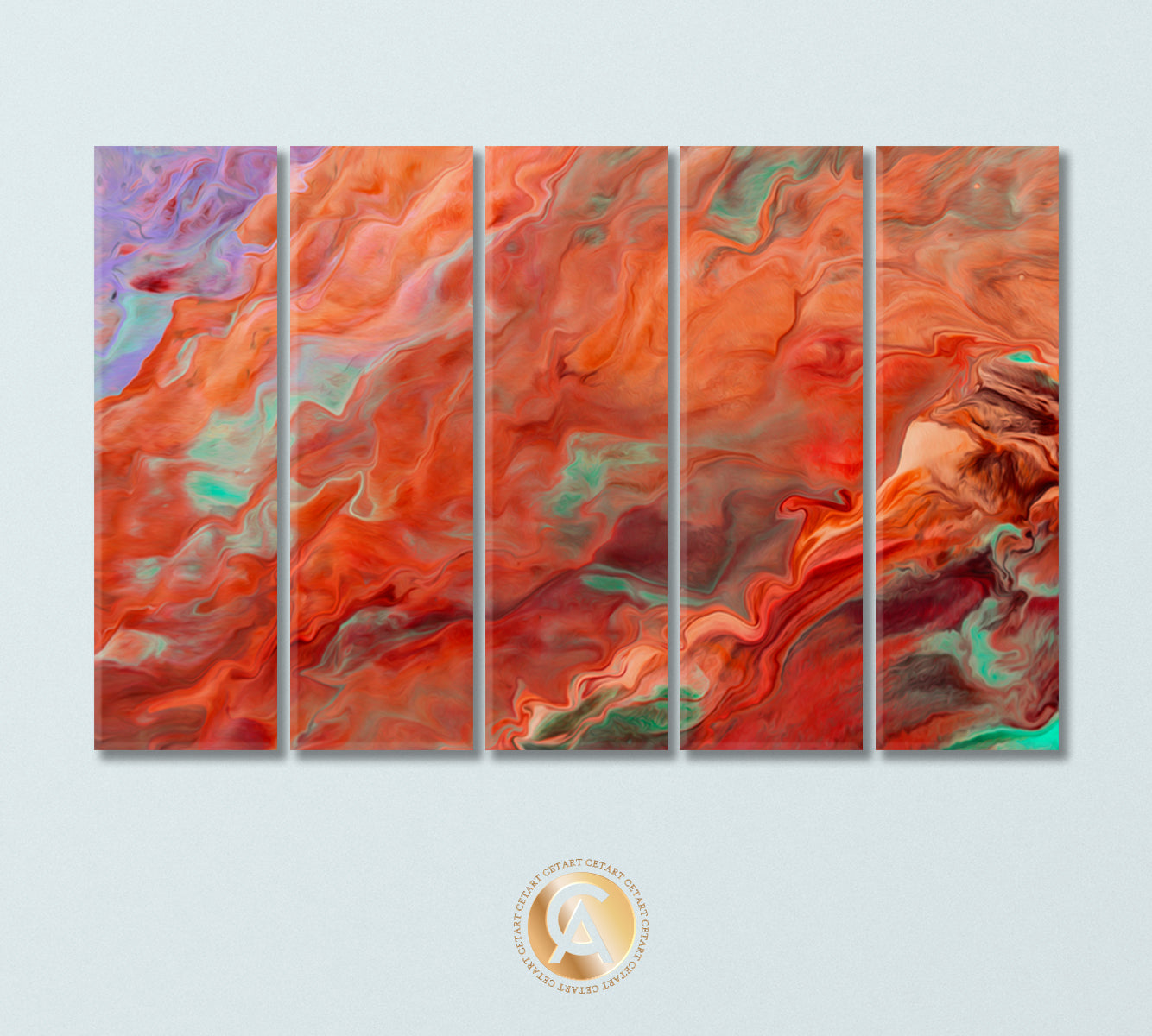 Creative Colorful Abstraction Canvas Print-Canvas Print-CetArt-5 Panels-36x24 inches-CetArt