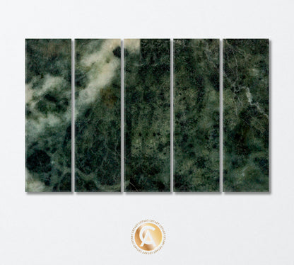 Dark Green Malachite Marble Canvas Print-Canvas Print-CetArt-5 Panels-36x24 inches-CetArt