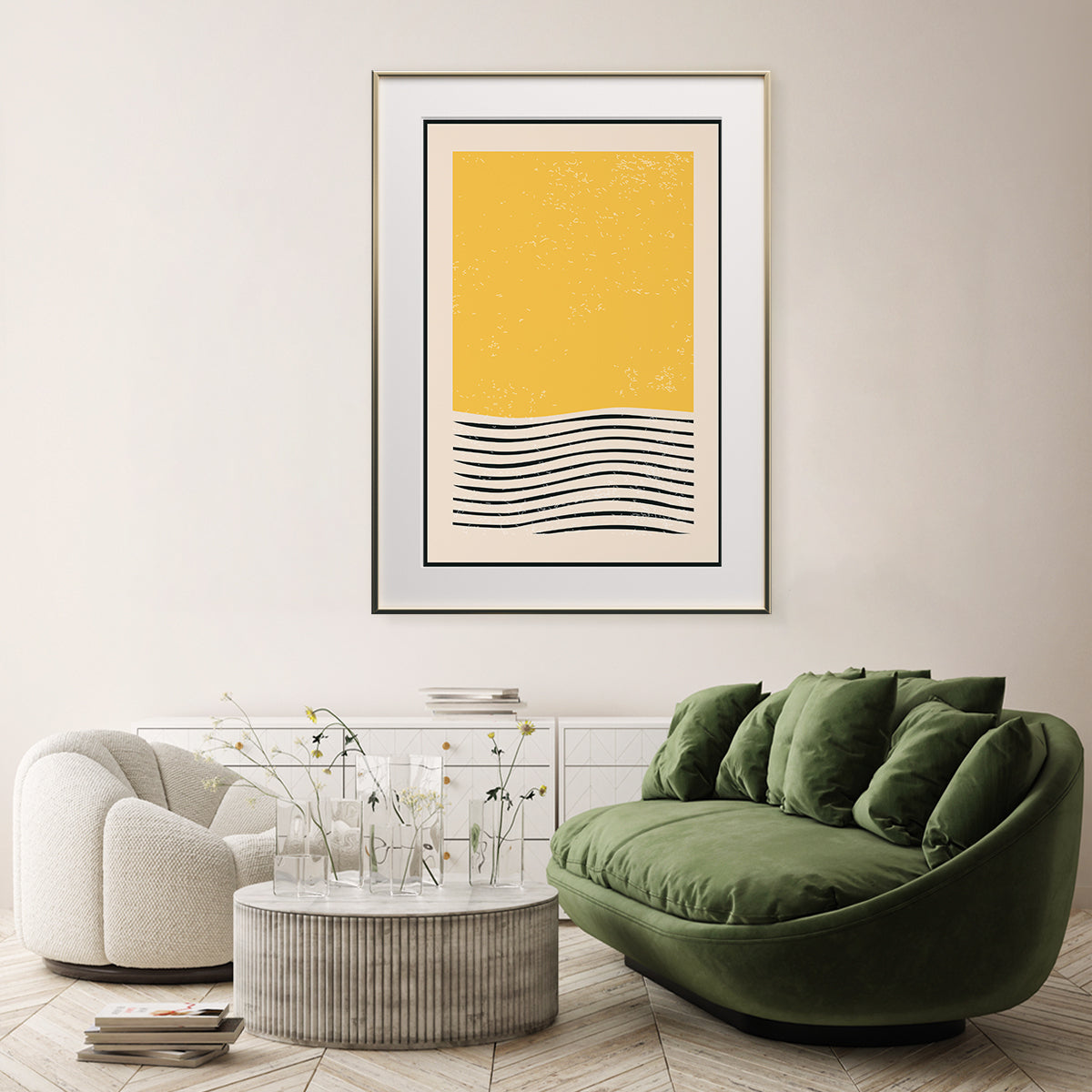 Abstract Minimalist Yellow Poster Wall Art For Your Home-Vertical Posters NOT FRAMED-CetArt-8″x10″ inches-CetArt