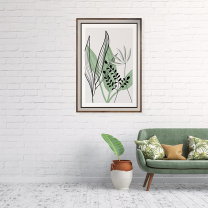 Leaf Posters Minimalist Wall Art-Vertical Posters NOT FRAMED-CetArt-8″x10″ inches-CetArt