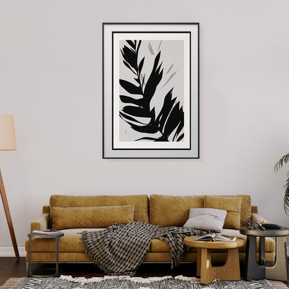 Minimalist Palm Leaves Black and White Posters-Vertical Posters NOT FRAMED-CetArt-8″x10″ inches-CetArt