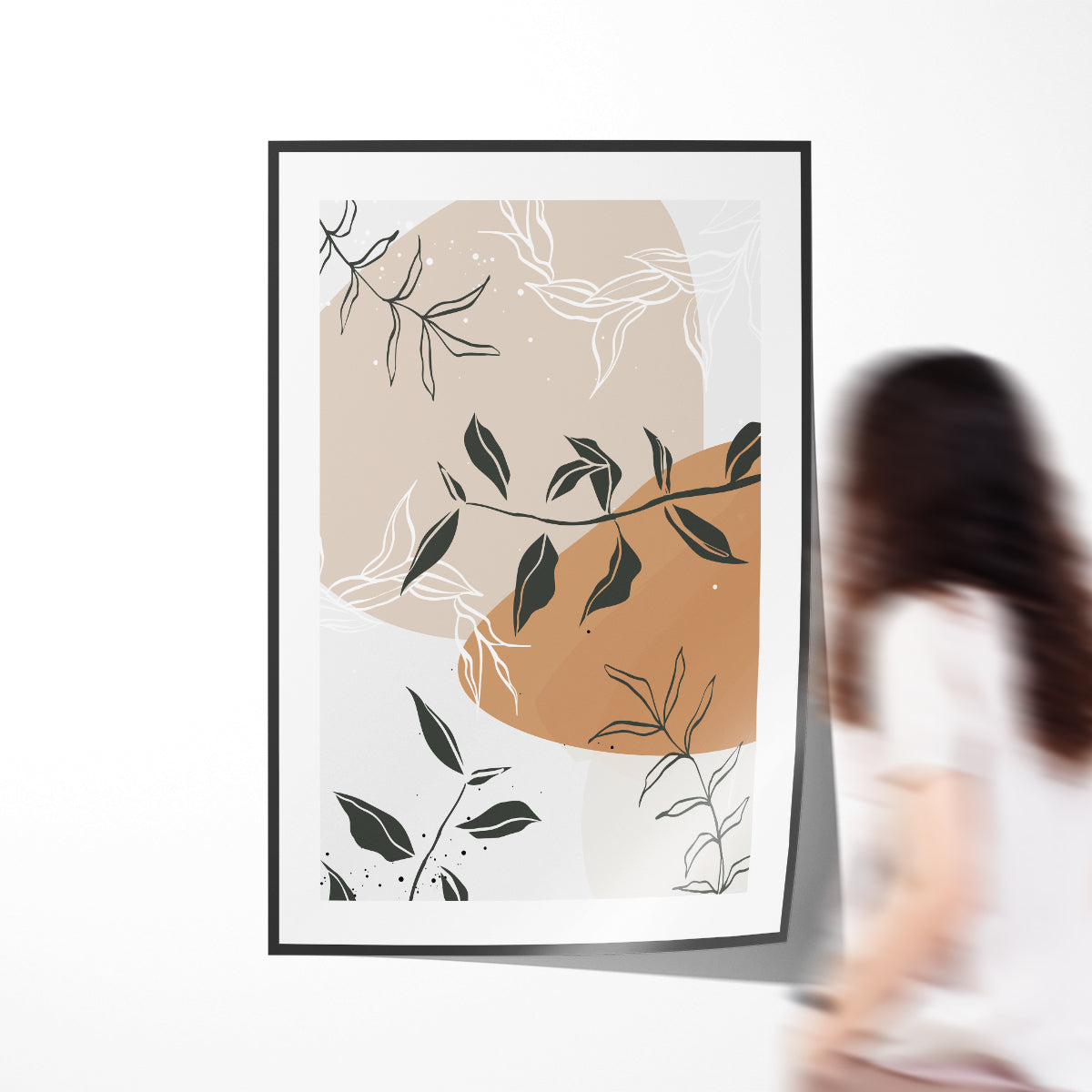 Modern Abstract Leaves Line Art Office Poster-Vertical Posters NOT FRAMED-CetArt-8″x10″ inches-CetArt